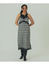 mag.byc/FLOWER PRINT CHECK CAMI DRESS mag.by c ローズバッド ワンピース・ドレス ワンピース ブラック ブラウン【送料無料】[Rakuten Fashion]