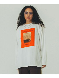 GENEHEAVENS/PHOTO LONG SLEEVE TEE GENE HEAVENS ローズバッド トップス カットソー・Tシャツ ホワイト ブラック【送料無料】[Rakuten Fashion]