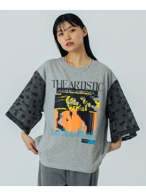 【SALE／50%OFF】FLOWER SLEEVE GRAPHIC TOP ROSE BUD ローズバッド トップス カットソー・Tシャツ ホワイト【RBA_E】【送料無料】[Rakuten Fashion]