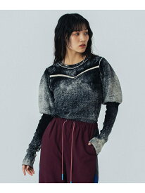 mici/VOLUME SLEEVE KNIT TOP mici ローズバッド トップス ニット ブラック ブルー【送料無料】[Rakuten Fashion]