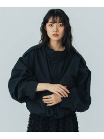 【SALE／10%OFF】mici/MILITARY JACKET mici ローズバッド ジャケット・アウター ミリタリージャケット ブラック ベージュ【RBA_E】【送料無料】[Rakuten Fashion]