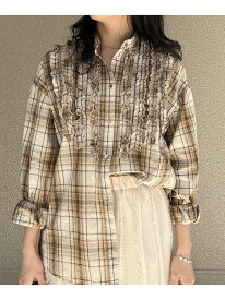 【SALE／20%OFF】CHECK SHIRT ROSE BUD ローズバッド トップス シャツ・ブラウス ベージュ ネイビー【RBA_E】【送料無料】[Rakuten Fashion]