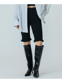 CREOLME/LAME KNIT HALF PANTS CREOLME ローズバッド パンツ その他のパンツ ブラック ブラウン【送料無料】[Rakuten Fashion]