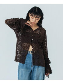 CREOLME/LACE L/S TOP CREOLME ローズバッド トップス カットソー・Tシャツ ブラウン ホワイト ブラック【送料無料】[Rakuten Fashion]