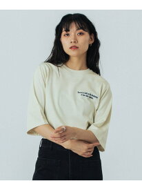 CREOLME/EMBROIDERY H/S TEE CREOLME ローズバッド トップス カットソー・Tシャツ ホワイト ネイビー【送料無料】[Rakuten Fashion]