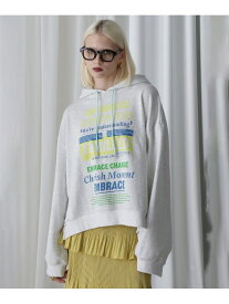 【SALE／50%OFF】GRAPHIC HOODED SWEAT ROSE BUD ローズバッド トップス カットソー・Tシャツ ベージュ【RBA_E】【送料無料】[Rakuten Fashion]