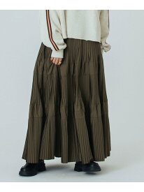 【SALE／5%OFF】プリーツティアードスカート ROSE BUD ローズバッド スカート ロング・マキシスカート ホワイト ブラック カーキグリーン パープル【RBA_E】【送料無料】[Rakuten Fashion]