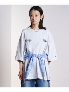 ROSEBUD x champion LOGO EMBROIDERY BIG TEE ROSE BUD ���[�Y�o�b�h �g�b�v�X �J�b�g�\�[�ET�V���c �l�C�r�[ �u���[ �u���E���y���������z[Rakuten Fashion]