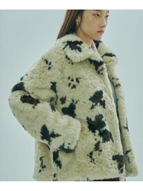 FAUX FUR COAT ROSE BUD ローズバッド ジャケット・アウター その他のジャケット・アウター ブラウン ホワイト【先行予約】*【送料無料】[Rakuten Fashion]