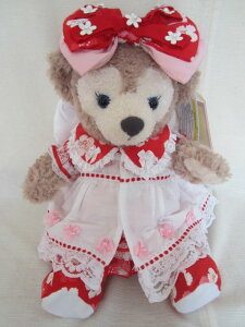 ダッフィー シェリーメイ ぬいぐるみ 43cm用花柄ワンピース エプロンコスチューム