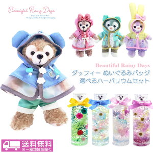 父の日ギフト 送料無料 ダッフィー&フレンズ レイニーデイズ ぬいぐるみバッジ ハーバリウム ギフト プレゼント 可愛い インテリア ディズニーシー限定 父の日 誕生日
