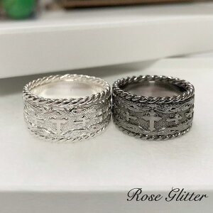 【楽天スーパーSALE50%OFFクーポンあり】在庫限り ハワイアンジュエリー リング Luxy ハワイアン ブラックシルバー ゴシッククロス メンズ リング 男性用