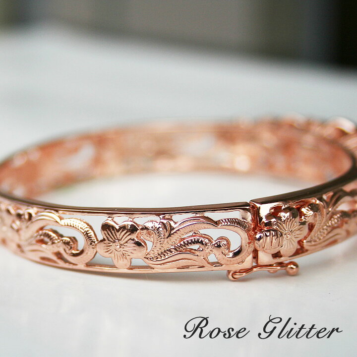 楽天市場】ハワイアンジュエリー バングル レディース ピンクゴールド  