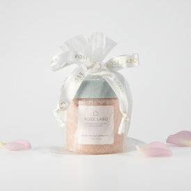 ローズ香る バスソルト ギフト 天然 バラの香り ピンク岩塩 保湿 巾着袋 メッセージカード付 女性 誕生日 プレゼント ホワイトデー