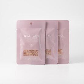 24ROSE®ローズバスソルト-one time-（3包セット） |ROSE LABO ローズラボ 20g（3包セット）| バスソルト 入浴剤 岩塩 ばら バラ ローズ バラの香り ローズ水 セラミド 乾燥 保湿 冷え 無添加 ギフト プレゼント 入浴 塩 プチギフト 女性 バスソルト リラックス