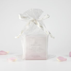 ローズキャンドル ギフト ROSE LABO バラの香り アロマキャンドル 巾着袋 メッセージカード付 プレゼント 女性 ホワイトデー