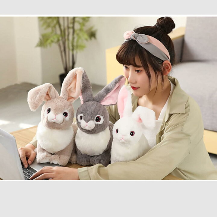 楽天市場】ぬいぐるみ ホワイト うさぎ ウサギ ペットとしてうさぎ 