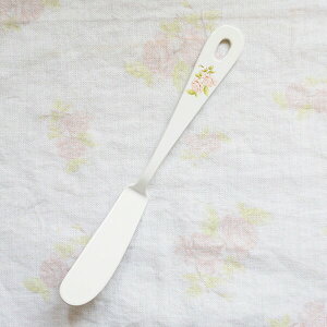 バターナイフ ダイアナローズ イマン 琺瑯 ホーロー 日本製 白 ホワイト かわいい おしゃれ 華やか 薔薇 ローズ 花柄 カントリー 雑貨