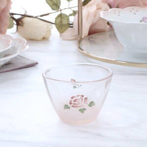 マニー Many ガラス ルミエールナチュレルシリーズ ミニグラス ローズ コップ グラス ピンク コップ 小さい 小さめ 日本製