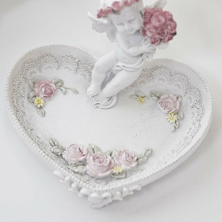 楽天市場】トレー ブーケエンゼル ハート型 エンジェル 天使 薔薇雑貨 