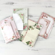 レターセット ローズ柄 バラ 薔薇 結婚式 文具 便箋 封筒 花柄 かわいい おしゃれ ピンク 華やか エレガ…