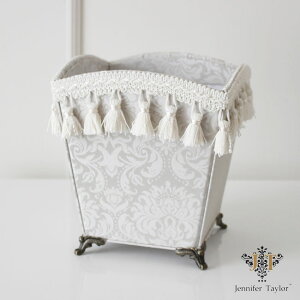 おしゃれ ダストボックス ごみ箱 ジェニファーテイラー Haruno脚付 グレー ゴミ箱 カルトナージュ インテレイア かわいい ギフト 小物入れ 収納