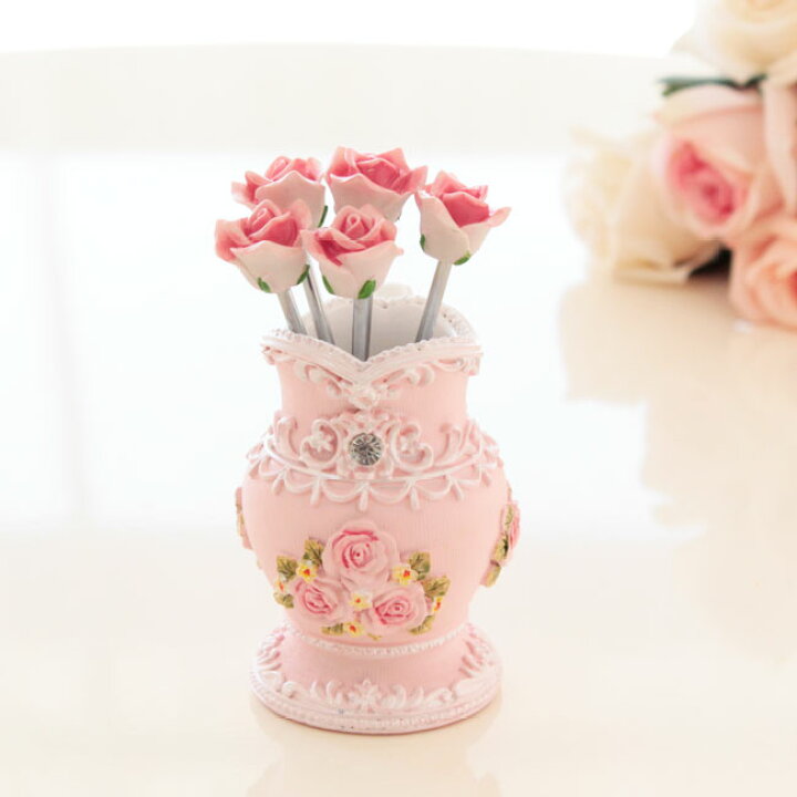 楽天市場 フルーツピック ピンクローズ おしゃれ かわいい 雑貨 姫系 インテリア 薔薇 バラ ばら ローズ プリンセス インテリア 卓上 ピック 薔薇雑貨姫系雑貨のお店 Roserich