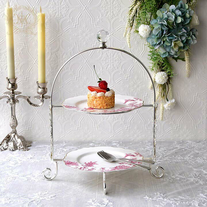 楽天市場】フラワーバイン2ダントレイスタンド トレイ おしゃれ  