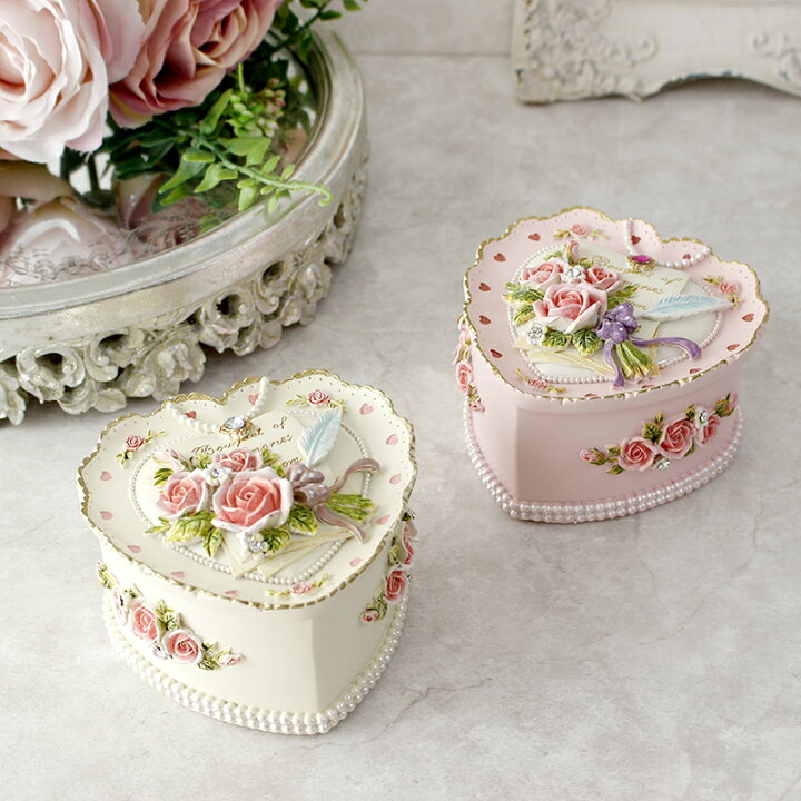 楽天市場 ギフト 小物入れ ジュエリーボックス リトルプリンセス ハート かわいい 薔薇雑貨 姫系 おしゃれ ピンク 子供 誕生日 アクセサリー 薔薇雑貨姫系雑貨のお店 Roserich