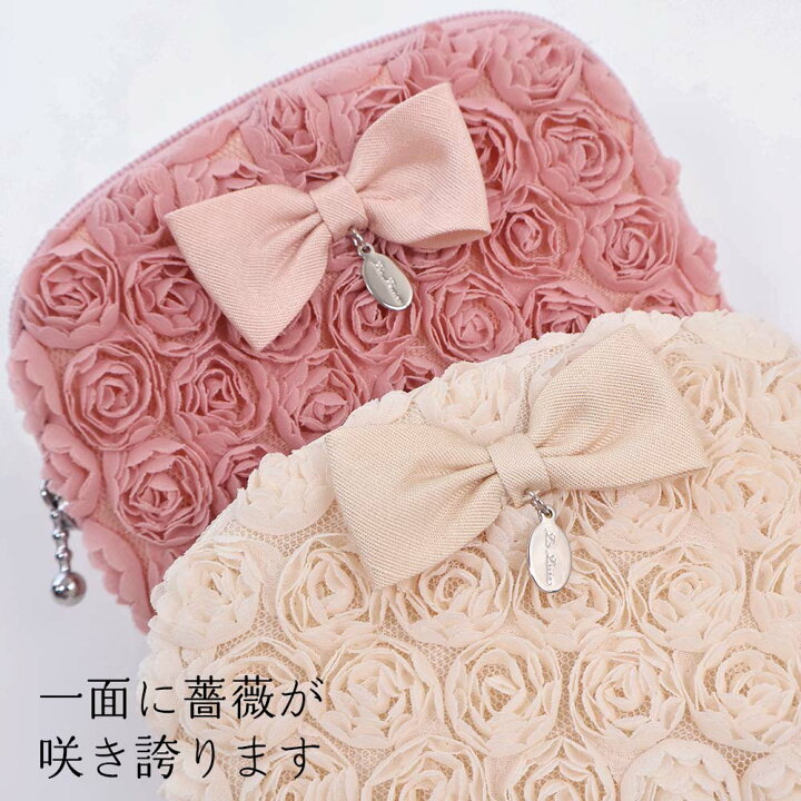 楽天市場】ジュエリーポーチ ミニローズ アクセサリー ポーチ 薔薇 