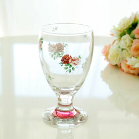 ジュースグラス タンブラー ロマンティックローズ 日本製 薔薇雑貨 かわいい コップ グラス 食器 花柄 おしゃれ ピンク