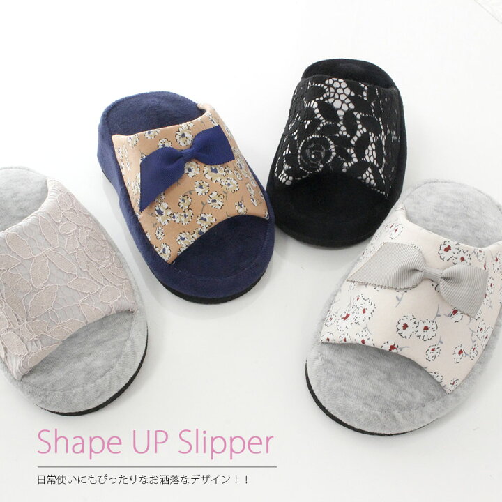 楽天市場 プレゼント ギフトシェイプアップ スリッパ かわいい ファシノン おしゃれ ピンク 姫系 ダイエットスリッパ リボン ルームシューズ レディース ヒール 室内 薔薇雑貨姫系雑貨のお店 Roserich