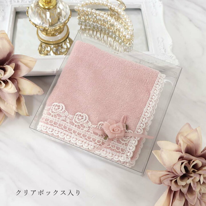 楽天市場】おしゃれ タオルハンカチ 薔薇の集い レース エレガント 