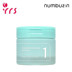 [NUMBUZIN �i���o�[�Y�C��] 1�ԃV�J�ۂ��Ɛ��������p�b�h(70��) / No.1 Centella Re Leaf Green Toner Pad - 190ml (70pcs) / �X�L���P�A�p�b�h / �g�i�[�p�b�h / �j�L�r�� / ���ÃP�A