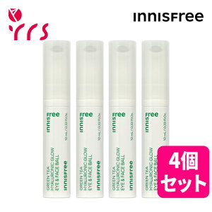 j[A 4Zbg [INNISFREE CjXt[] O[eB[ qA_ O[ ACtFCX{[ / Green Tea Hyaluronic Glow Eye & Face Ball - 10ml × 4pcs / O[eB[ ACtFCX