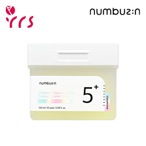 [NUMBUZIN �i���o�[�Y�C��] 5�� ���ʃO���^�`�I��C �t�B�����p�b�h / No.5 Vitamin Niacinamide Concentrated Pad - 70pcs / �u���C�g�j���O�p�b�h