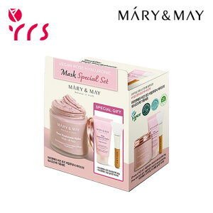 [MARY&MAY }[AhC] [YqAjbNnChEHbVItpbNZbg, 125g+30g / Vegan Rose Hyaluronic Mask Special Set - 1pack (125g+30g)