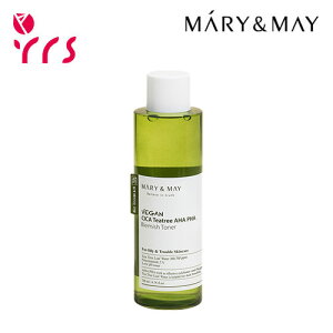 [MARY&MAY �}���[�A���h���C] ���B�[�K��CICA�e�B�[�c���[ AHA PHA �u���~�b�V���g�i�[, 200ml / Vegan CICA Tea Tree AHA PHA Blemish Toner - 200ml