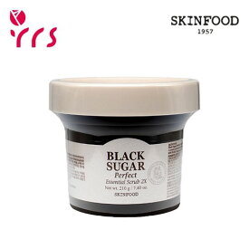 ★リニューアル [SKINFOOD スキンフード] ブラック シュガー パーフェクト ファースト エッセンシャル スクラブ 2X / Black Sugar Perfect Essential Scrub 2X - 210g / 洗い流すパック / 角質 / 毛穴 / 保湿 / 角質スクラブ / 角質ケア