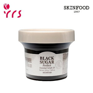 �����j���[�A�� [SKINFOOD �X�L���t�[�h] �u���b�N �V���K�[ �p�[�t�F�N�g �t�@�[�X�g �G�b�Z���V���� �X�N���u 2X / Black Sugar Perfect Essential Scrub 2X - 210g / �􂢗����p�b�N / �p�� / �ь� / �ێ� / �p