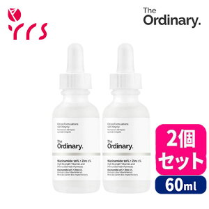 ��2�Z�b�g[THE ORDINARY �W�I�[�f�B�i���[] �i�C�A�V���A�~�h10%�{�W���N1%, 60ml / Niacinamide 10% + Zinc 1% - 60ml x 2p