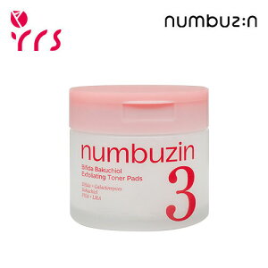 [NUMBUZIN �i���o�[�Y�C��] 3�� �������׃L���P�A�g�i�[�p�b�h, 70�� / No.3 Bifida Bakuchiol Exfoliating Toner Pads - 190ml