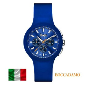 ボッカダーモ イタリア 腕時計 メンズ ブランド おしゃれ クロノグラフ ブルー シリコンベルト 防水 41mm 男女兼用 男性 女性 記念日 誕生日 父の日 母の日 Boccadamo BM006 ギフト プレゼント カジュアル 人気 スポーツ 【メーカー2年保証】