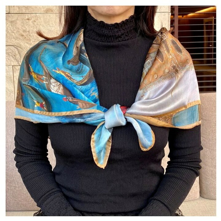 シルク、イタリア製スカーフ