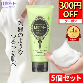 【11月15日限定★300円OFFクーポン】【5本セット/送料無料】 ロゼット洗顔パスタ 海泥スムース 180g×5本 | 洗顔フォーム 毛穴 黒ずみ 角栓 泥 クレイ 洗顔 いちご鼻 ザラつき 角質ケア 泡パック メンズ 大容量 皮脂 テカリ
