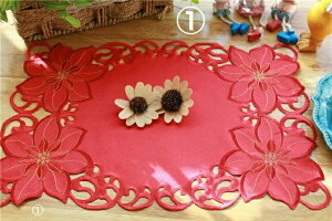 2���Z�b�g�@�e�[�u���Z���^�[28X45cm�@�N���X�}�X�R�[�f�B�l�[�g