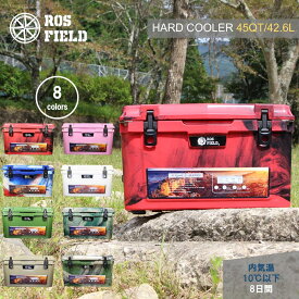 【送料無料】ROS FIELD ロスフィールド 社製 クーラーボックス ハードクーラーボックス 42.6L/45QT ピンク ベージュ アーミー カモフラージュ 迷彩 保冷バッグ アウトドア 釣り キャンプ BBQ バーベキュー 釣り