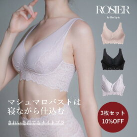 【公式】 ナイトブラセット 3枚セット ノンワイヤー ハーリップトゥ herlipto 小嶋陽菜 ブラ バストケア 谷間 夜 昼夜兼用 横流れ 防止 痛くない 女性 レディース 送料無料 ROSIERナイトセット