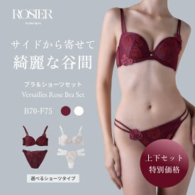 【公式】【セット割引】 ヴェルサイユローズ ブラセット ブラ ショーツ 上下セット ハーリップトゥ herlipto 小嶋陽菜 谷間 痛くない 脇高 脇肉 下着 レース レディース 送料無料 ROSIER