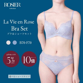 ＼0の付く日限定★P10倍／ 【公式】 ラヴィアンローズ ブラセット ノンワイヤー ブラ ショーツ 上下セット ハーリップトゥ herlipto 小嶋陽菜 谷間 痛くない 脇高 脇肉 下着 レース レディース 送料無料 ROSIER バレンタイン